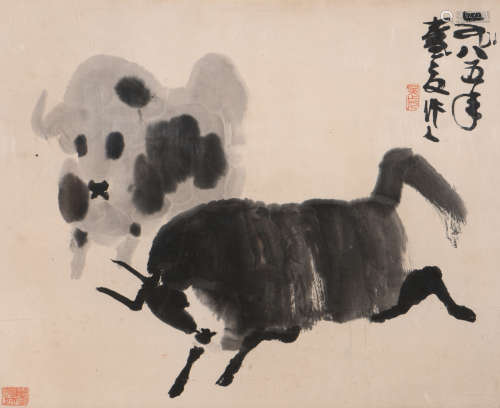 吴作人 (1908-1997) 牛