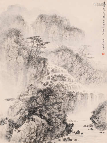倪广升 (b.1957) 《高山流水图》