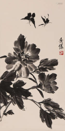 郭秀仪 (1911-2006) 牡丹蝴蝶图