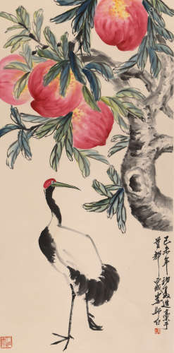 娄师白 (1918-2010) 献寿图