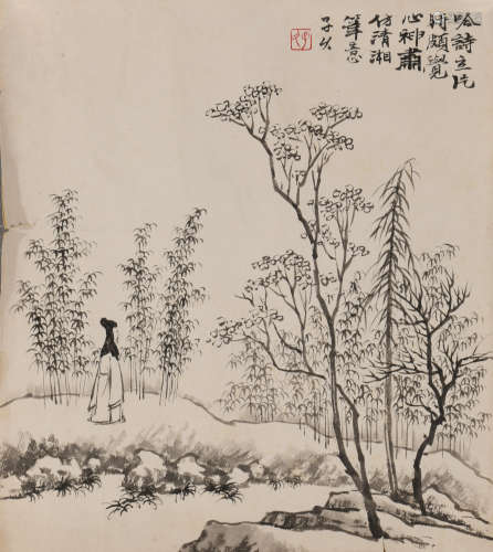 刘子久 (1891-1975) 竹林高士