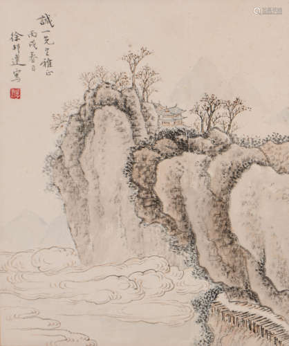 徐邦达 （1911-2012） 云壑高阁图