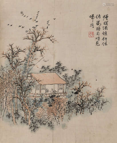 刘子久 (1891-1975) 高士读书图