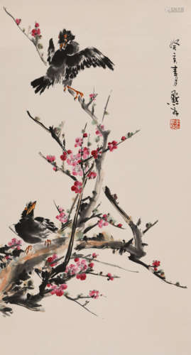 金默如 (b.1935) 红梅八哥