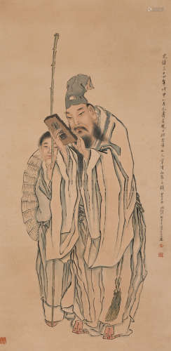 钱慧安 (1833-1911） 仿新罗山人笔