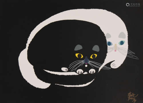 李付元 (b.1942) 《黑白猫》