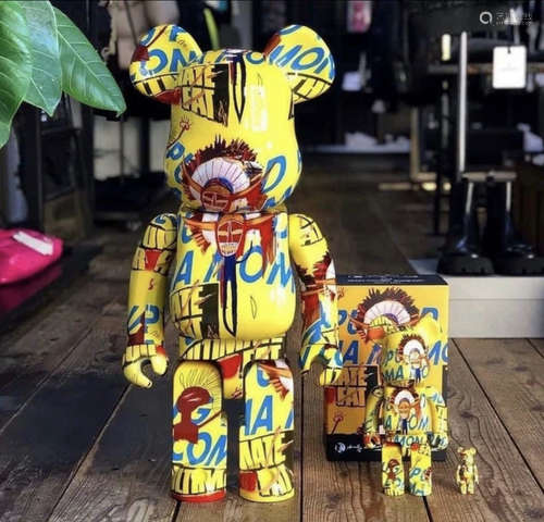 BE@RBRICK 巴斯奎特×安迪沃霍3 400%+100%