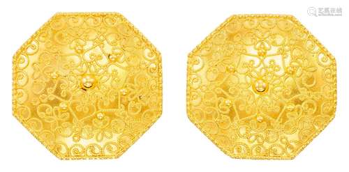 Boucles d\'oreilles "octogonales"