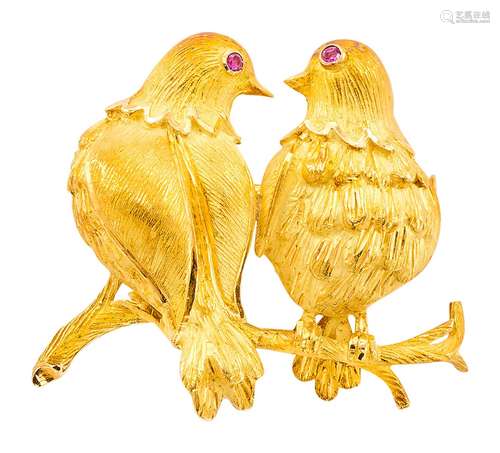 Broche "Love birds"