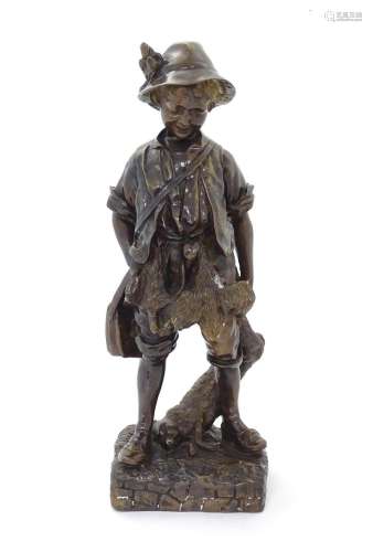 A 20thC French bronze after August Moreau (1834-1917), Boy H...