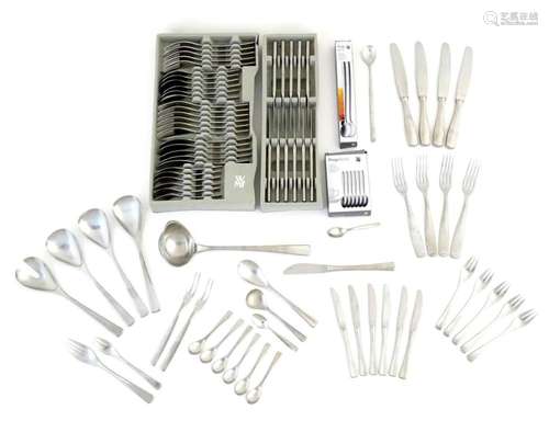 A quantity of assorted cutlery to include WMF examples in th...