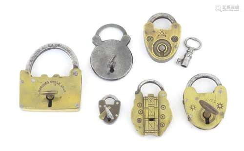 A quantity of Victorian and later cast locks and padlocks, s...