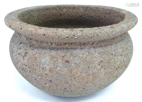 A reconstituted stone planter / jardinere. Approx. 10" ...
