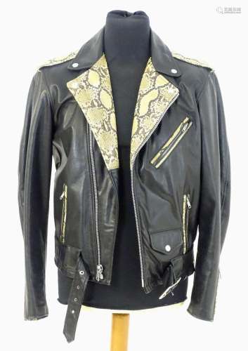 Vintage fashion / clothing: A men's leather and snake sk...