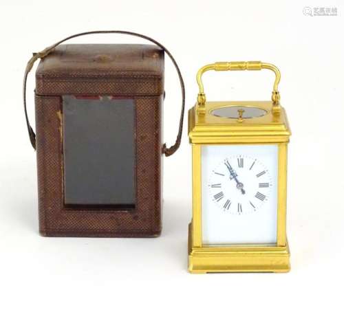 A French petit-sonnerie carriage clock with 8 day movement, ...