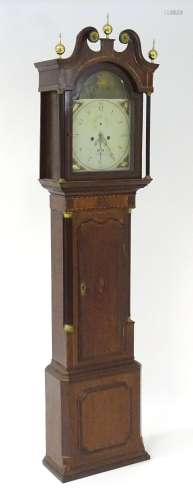 Banbury - Oxfordshire: A 19thC mahogany long case clock, the...