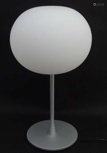A Flos Glo-Ball table lamp with glass shade, designed by Jas...