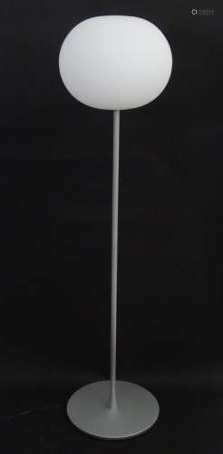 A Flos Glo-Ball standard / floor lamp with glass shade, desi...