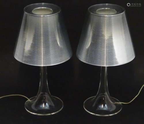 A pair of Flos Miss K table lamps by Philippe Starck. Approx...