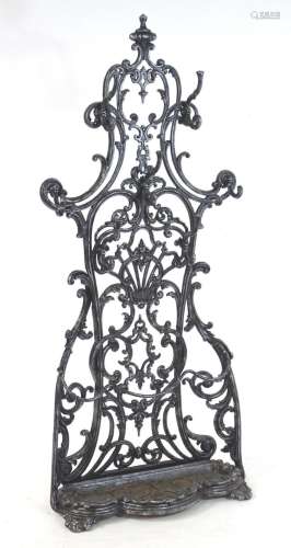 A Coalbrookdale style stick stand / coat rack of large propo...