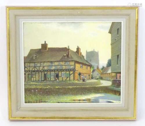 William Augustus Rixon (1880-1936), Oil on board, Tewkesbury...