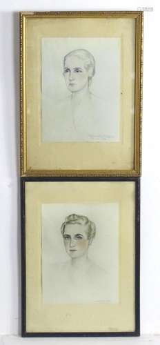 After Mariano Soyer, 20th century, Lithographs, Two portrait...