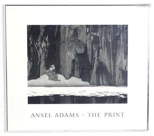 A vintage poster advertising the Ansel Adams book The Print,...