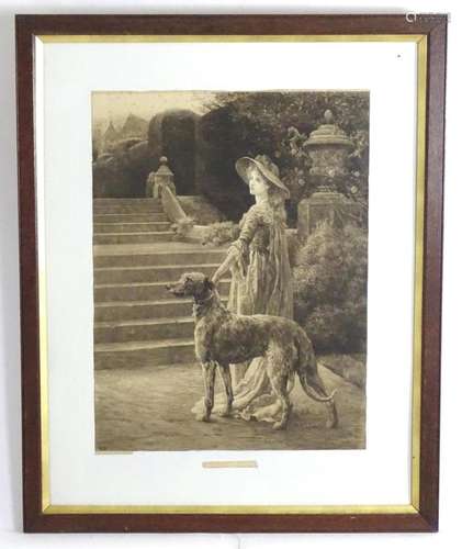 After Herbert Dicksee (1862-1942), Etching, Goodbye, A young...