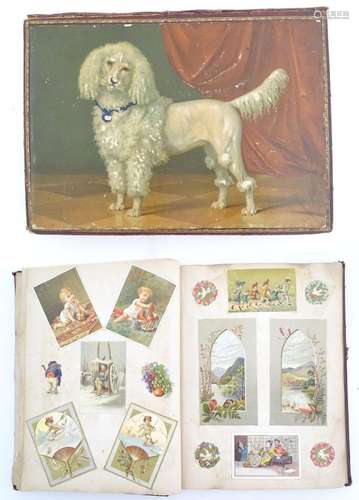 A Victorian scrapbook / album with applied dof detail to cov...