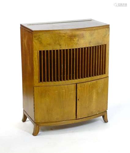 An Art Deco walnut cased Beau Decca radiogram. 30" wide...