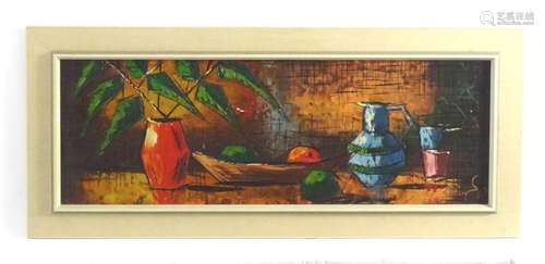 A. Bays, 20th century, Oil on canvas, A still life study wit...