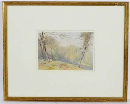 Paul Jacob Naftel (1817-1891), Watercolour, A woodland with ...