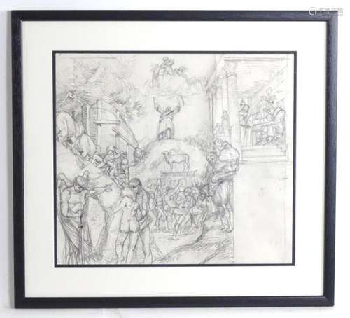 Christopher Fiddes (b.1934), Pencil sketch, A preparatory dr...