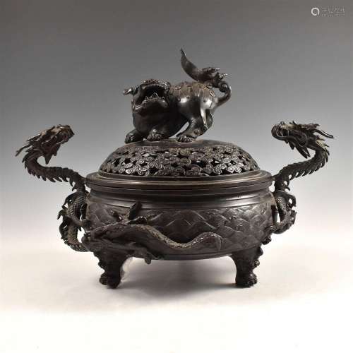A CHINESE 18/19TH C CHINESE INCENSE BURNER
