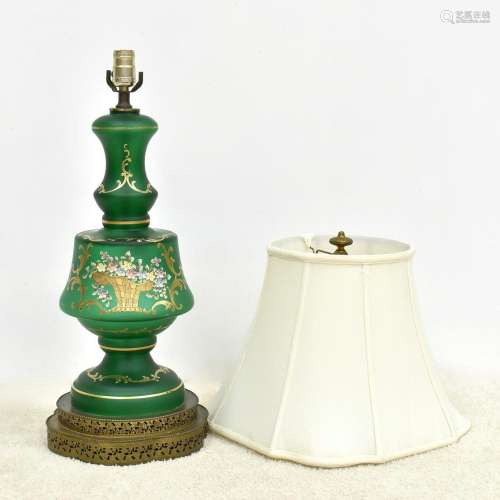 GLASS LAMP WITH LAMP SHADE