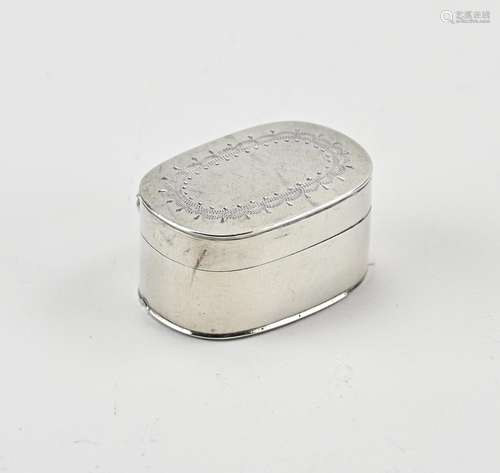 Silver box, oval