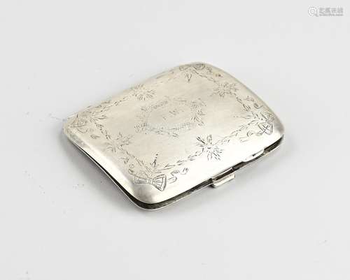 Silver business card holder