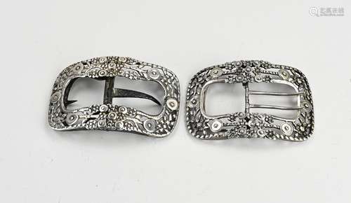 Pair of silver shoe buckles