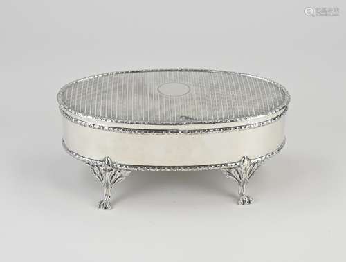 Silver oval box