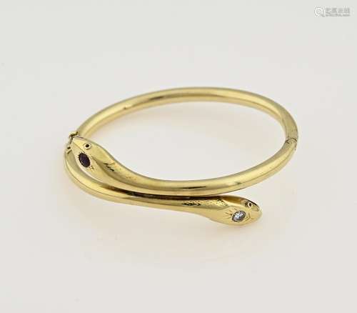 Gold slave bracelet with snake