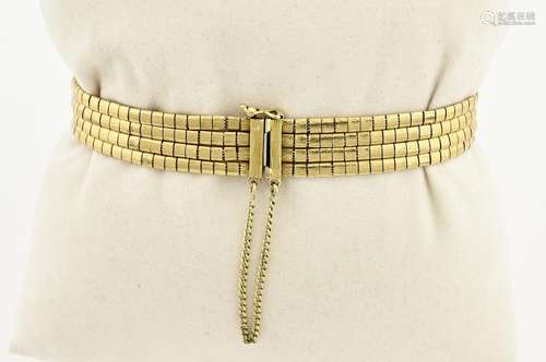 Gold bracelet, 4 rows