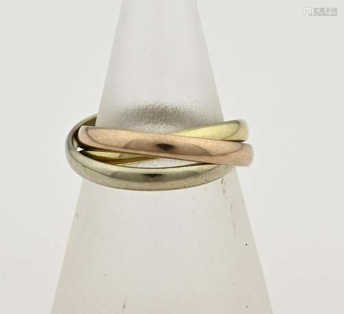 Gold ring tricolor