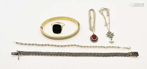 Lot silver jewelry (6x)