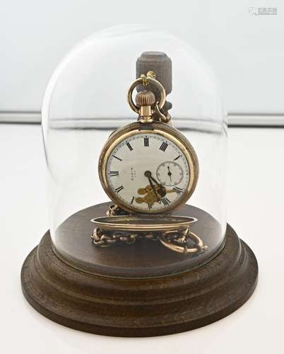 Erotic pocket watch, USA, with dome