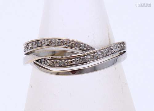 White gold ring with diamond