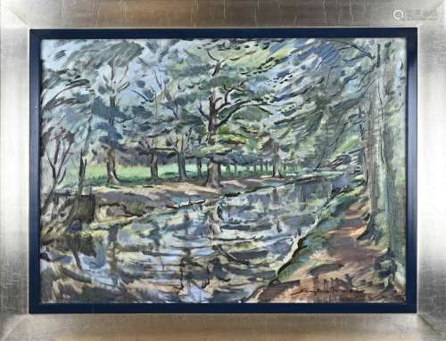 Jan Sluyters jr., Impressionist river view