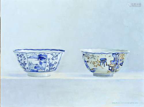 M. v/d Sanden, Two Chinese porcelain bowls