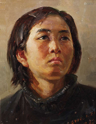 柳江  女人像 布面油畫