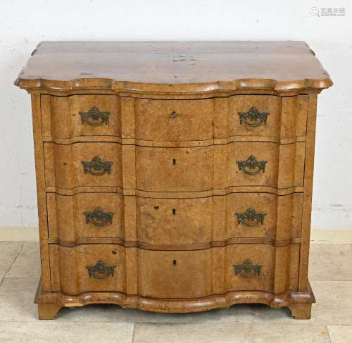 Burr nut chest of drawers