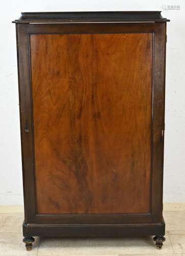 Mahogany 1-door cabinet, 1850